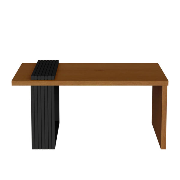 Homeroots 32" Brown And Black Coffee Table   485967