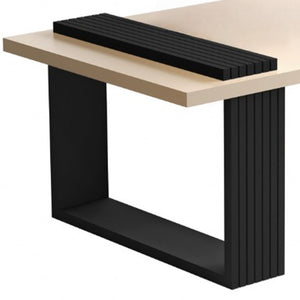 Homeroots 32" Off White And Black And Off White Coffee Table   485968