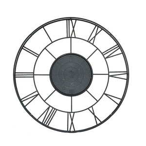 HomeRoots 56" Circle Copper Metal and Glass Analog Gear Wall Clock – Vintage Industrial Style for Homes 485979