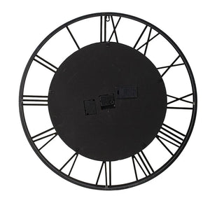 Homeroots 28" Circle Copper Metal And Glass Analog Exposed Gear Wall Clock  Iron 485980