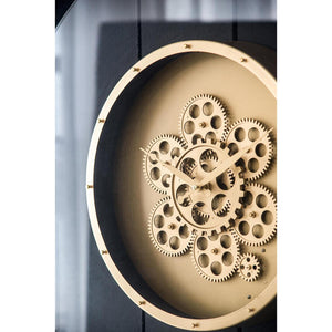 Homeroots 24" Circle Gold Acrylic Analog Wall Clock  Acrylic 485989