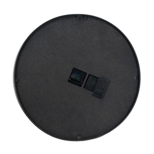 Homeroots 20" Circle Black And Gold Metal And Glass Analog Wall Clock  Iron 485990