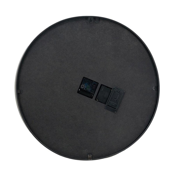 Homeroots 20" Circle Black And Gold Metal And Glass Analog Wall Clock  Iron 485990