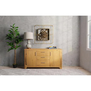 Homeroots 32" Square Gold Metal And Glass Analog Exposed Gear Wall Clock  Iron 485991