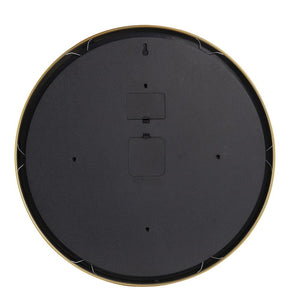 Homeroots 18" Circle Gold And White Metal And Glass Analog Wall Clock  Iron 485994