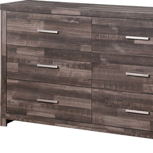 Homeroots 60" Dark Brown Solid And Manufactured Wood Six Drawer Double Dresser  Solid And Manufactured Wood 485998