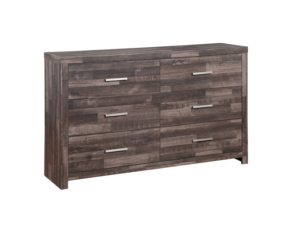 Homeroots 60" Dark Brown Solid And Manufactured Wood Six Drawer Double Dresser  Solid And Manufactured Wood 485998