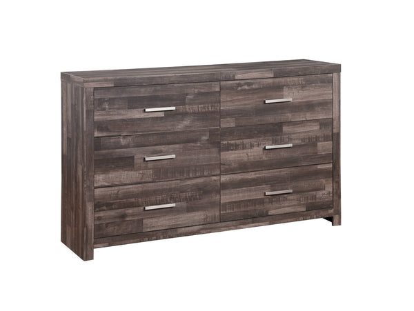 Homeroots 60" Dark Brown Solid And Manufactured Wood Six Drawer Double Dresser  Solid And Manufactured Wood 485998