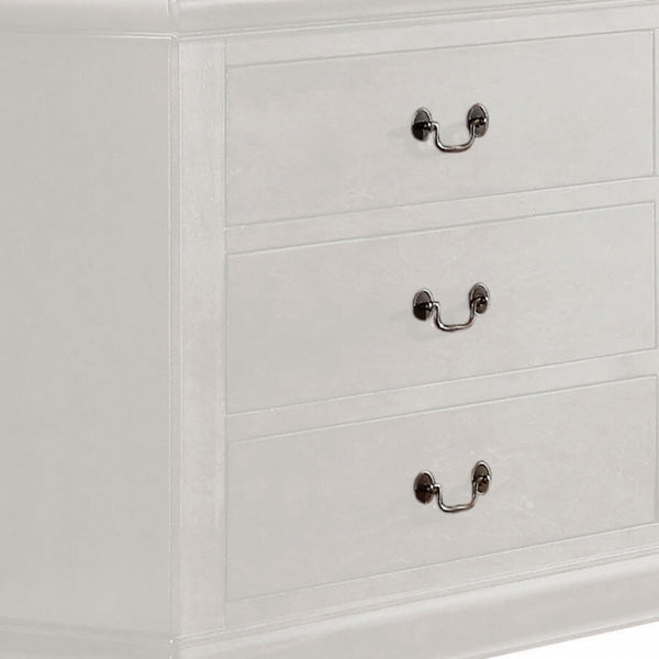 Homeroots 57" White Solid Wood Six Drawer Double Dresser  Solid Wood 485999