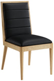 Bristol Black Vegan Leather Dining Chair 485Black-C Meridian Furniture