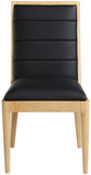 Bristol Black Vegan Leather Dining Chair 485Black-C Meridian Furniture