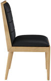 Bristol Black Vegan Leather Dining Chair 485Black-C Meridian Furniture