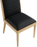 Bristol Black Vegan Leather Dining Chair 485Black-C Meridian Furniture