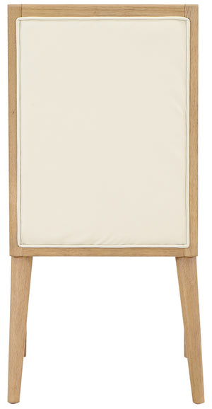 Bristol Cream Vegan Leather Dining Chair 485Cream-C Meridian Furniture