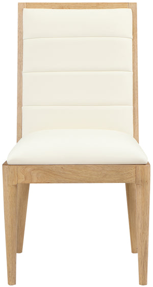 Bristol Cream Vegan Leather Dining Chair 485Cream-C Meridian Furniture