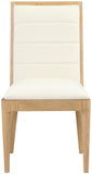 Bristol Cream Vegan Leather Dining Chair 485Cream-C Meridian Furniture