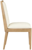 Bristol Cream Vegan Leather Dining Chair 485Cream-C Meridian Furniture