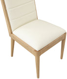 Bristol Cream Vegan Leather Dining Chair 485Cream-C Meridian Furniture