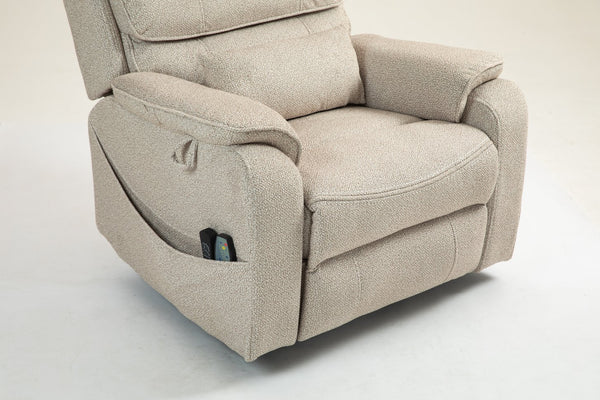 English Elm Lounge Electric Lift Chair – 180° Recline, Dual Remotes, Storage Pockets, Ideal For Elderly Comfort W547S00056