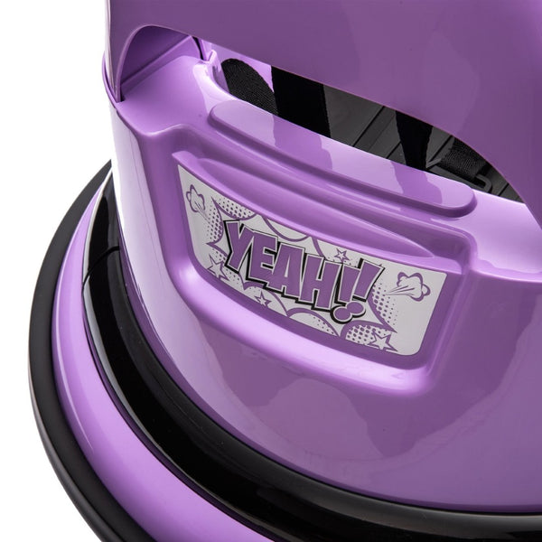 English Elm 12v Kids Ride on Bumper Car with 360 Spin Led Lights Bluetooth and Parental Remote Purple W1578P198507