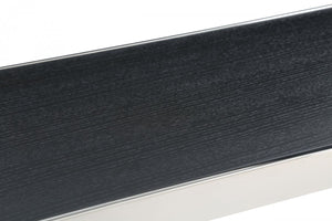 Homeroots 50" Black And Silver Rectangular High Top Bar Table   486016