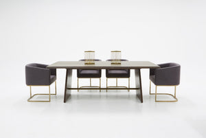 Homeroots 87" Dark Mango Rectangular Solid Wood Dining Table   486018