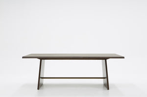 Homeroots 87" Dark Mango Rectangular Solid Wood Dining Table   486018