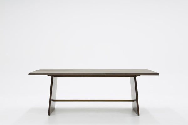 Homeroots 87" Dark Mango Rectangular Solid Wood Dining Table   486018