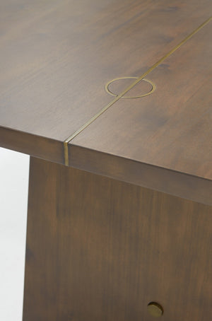 Homeroots 87" Dark Mango Rectangular Solid Wood Dining Table   486018