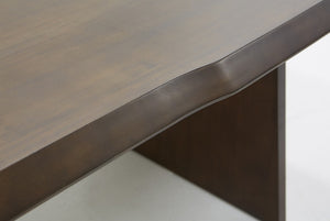 Homeroots 87" Dark Mango Rectangular Solid Wood Dining Table   486018