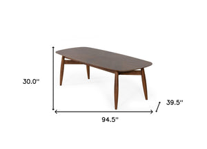 Homeroots 95" Brown Solid Wood Dining Table   486020