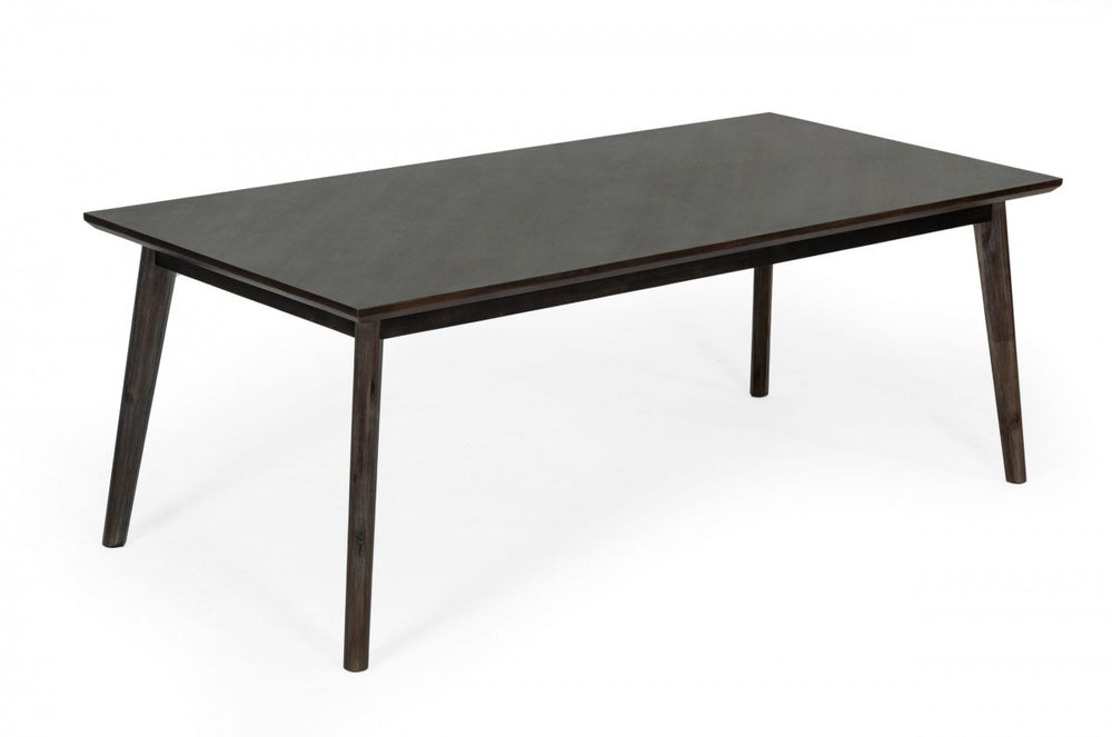 Homeroots 83" Dark Brown Solid Wood Dining Table   486022