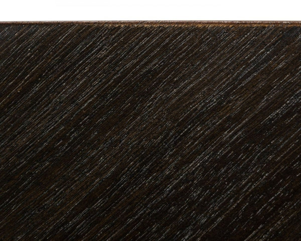 Homeroots 83" Dark Brown Solid Wood Dining Table   486022