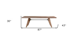 Homeroots 87" Brown Dining Table   486025