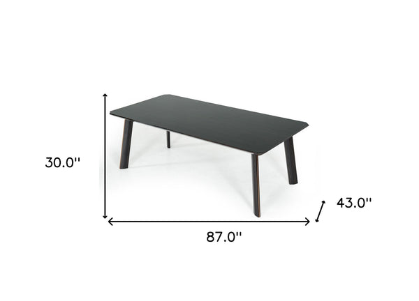 Homeroots 87" Ebony Dining Table   486028