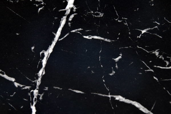 Homeroots 43" Black And Gold Rounded Stainless Steel Pedestal Base Dining Table   486032