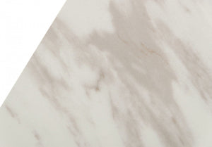 Homeroots 91" White And Brown Stone Trestle Base Dining Table   486041