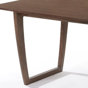 Homeroots 63" Walnut Rectangular Dining Table   486043