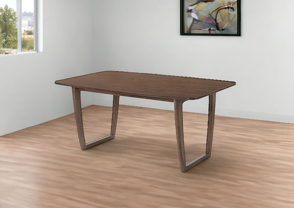 Homeroots 63" Walnut Rectangular Dining Table   486043