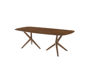 Homeroots 95" Brown Solid Manufactured Wood Dining Table   486045