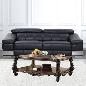 Homeroots 59" Cherry Oak Manufactured Wood Coffee Table With Storage   486047