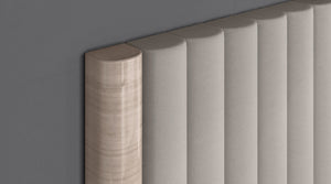 Homeroots Full Beige Upholstered Faux Leather Bed  Mdf 486097