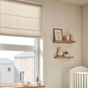 English Elm 1Pc Cordless Roman Blind - 34X64" Elegant Galen Matte Fabric For Light Control & Privacy B035P341198