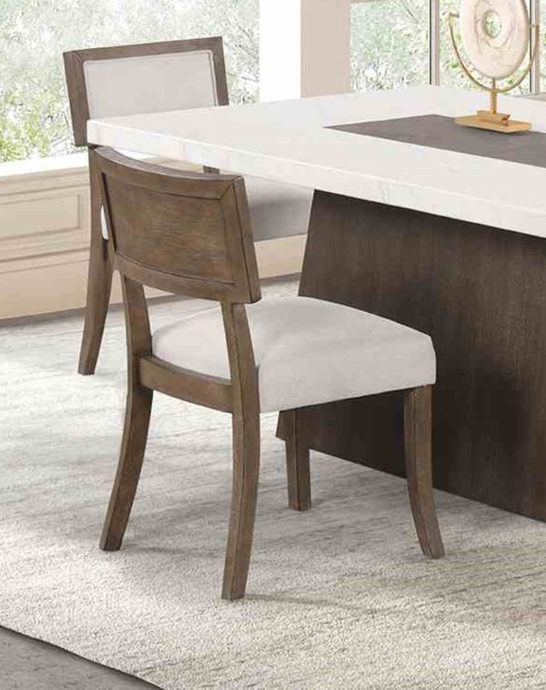 English Elm Contemporary Northall Arm Chair with Sleek Upholstery and Minimalist Profile for Modern Dining Spaces Dark Walnut,Light Gray 13 L x 39 W x 22 H B2741P406760