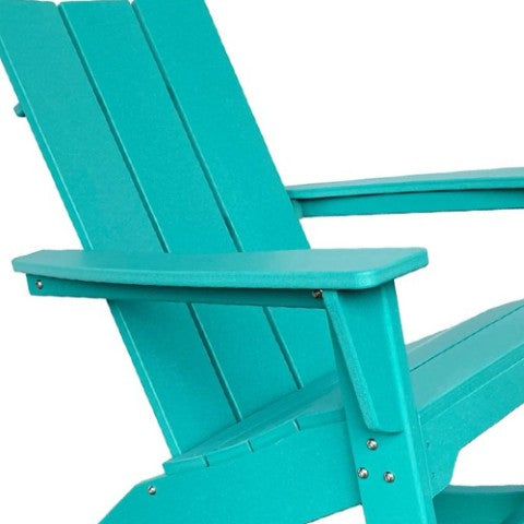 Homeroots 38" Blue Heavy Duty Rocking Chair – Classic Indoor Outdoor Comfort For Relaxation & Style  Plastic 486103