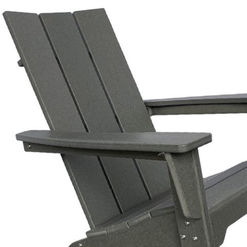 Homeroots 38" Gray Heavy Duty Plastic Rocking Chair – Stylish Outdoor Seating For Comfort & Relaxation  Plastic 486104