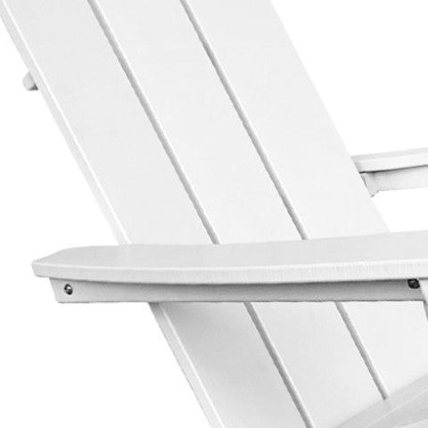 Homeroots 38" White Heavy Duty Plastic Rocking Chair – Perfect For Outdoor Relaxation And Serenity In Style  Plastic 486107