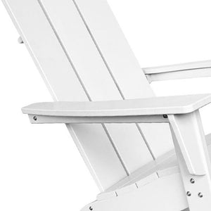 Homeroots 38" White Heavy Duty Plastic Rocking Chair – Perfect For Outdoor Relaxation And Serenity In Style  Plastic 486107