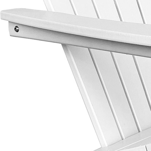 Homeroots 38" White Heavy Duty Plastic Rocking Chair – Perfect For Outdoor Relaxation And Serenity In Style  Plastic 486112