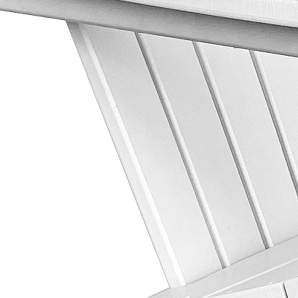 Homeroots 38" White Heavy Duty Plastic Rocking Chair – Perfect For Outdoor Relaxation And Serenity In Style  Plastic 486112